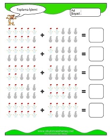 Toplama İşlemi Çalışma Sayfaları